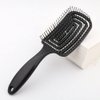 Hair Brush Dry Wet Hair Brush Detangling for Fine, Thick, Curly Hair - Curved and Vented Hair Brush for Women, Men or Kids Faster Blow Drying Styling Professional Paddle Vent detangler (Black)