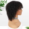 Fancy Hair Short Curly Wig with Bangs Glueless BeBe Curly Wigs Synthetic Afro Kinky Curly Wig for Black Women Men