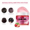 SWETIYOU Hair Gel for Curly Hair, Extreme Hold Hair Gel, Styling Gel for Thick, Curly Hair, Travel Size, Strawberry-Flavored Braid Gel