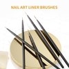 ShynyShy Nail Art Brushes, Liner Brush for Nails Brush Set, Nail Art Brush Set Nail Design Tools, Dotting Drawing Tool for Long Lines, Thin Details Acrylic Polish Gel 0.23/0.35/0.47/0.71/0.94inch