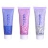 3 Colors Face Body Glitter Gel, Sequins Shimmer Liquid Eyeshadow, Chunky Glitter for Face Hair Nails, Holographic Cosmetic Laser Powder,Rave Festival Glitter Makeup.(01#Blue+03#Pink+05#Silver)