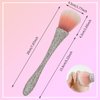 heemeei Nail Dust Brush with Shiny Rhinestones, Dust Brush for Nails, Fluffy Nail Duster Brush for Acrylic Nails Powder Remover, Acrylic Cleaning Brush Acrylic Nail Tools
