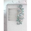 Faship Gorgeous Aqua Rhinestone Crystal Floral Hair Comb