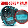 Franklin Sports Kids Baseball Glove - Youth Baseball, Softball + Teeball Glove for Boys + Girls - Shok Sorb Glove - Right Hand Throw - Graphite Blue - 10.5