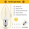 1Pack Accessory Cord with 18LED Light Bulbs and Outlet, Christmas Village Light 29.5FT String lights Cord 2Fuse C7/E12 Base Christmas Village Accessories for Halloween Christmas Village Houses