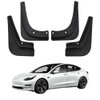 JSCARLIFE Mud Flaps Kit for T-esla Model 3 2017-2023 Premium Front Rear Set, Mud Flaps Splash Guards Mudguards Protective Fender 4pcs, Moulded Full Protection Set Splash Mud Guards
