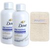 McKenzie Davis Dove Travel Size Body Wash Deep Moisture for Dry Skin, 3 oz, Bundle with Deep Cleaning Loofa Sponge, Travel Body Wash with 24hr Renewing MicroMoisture, Travel Soap for Nourishing Skin