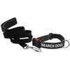 Dean & Tyler Search Dog 18 by 21-Inch Patch Collar with 6-Feet Stainless Steel Snap Padded Puppy Leash, Small, Black