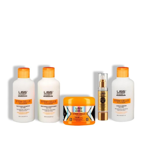 Liss Expert Professional Stem Cells Hair MAGIC Care Set, Shampoo, Conditioner, Mask, Serum and Oil Treatment, 5 Pieces