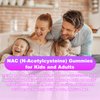 2 Pack NAC Gummies 1200mg, N Acetyl Cysteine Supplement for Adults and Kids, NAC Chewable Support Liver Health, Antioxidants & Immune System, Sugar-Free, Blueberry Flavor, 120 Count