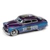 1949 Mercury Coupe Custom Purple Metallic with Graphics Pop Culture 2022 Release 1 1/64 Diecast Model Car by Johnny Lightning JLPC006-JLSP238