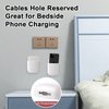 kulusion 3 Pcs Remote Control Holder, Wall Mount Pen Holder Hole-Free Self Adhesive Phone Charging Organizer Pencil Storage Containers for Home Office School Supply Orgaizer ​(White