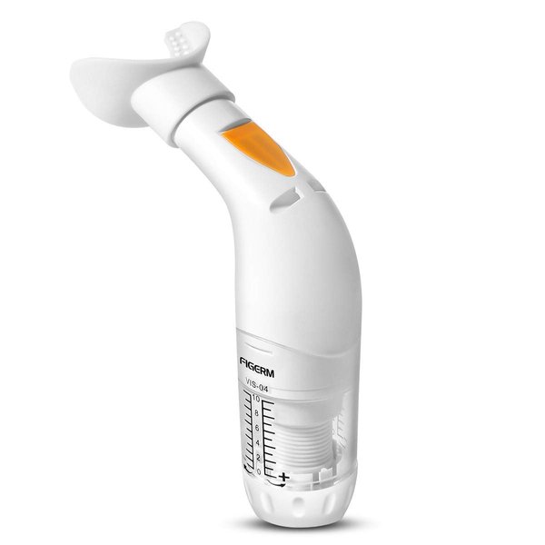 FIGERM Breathing Trainer Inspiratory Expiratory Muscle Trainer Lung Health Fitness Exerciser, Drug Free