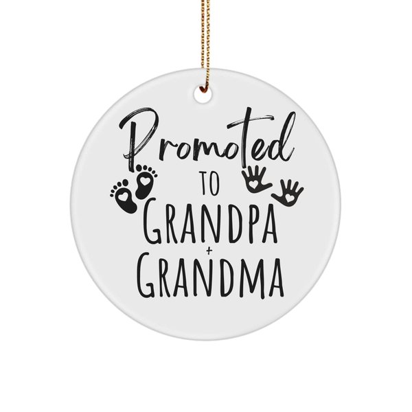 Promoted to Grandma and Grandpa, Pregnancy Announcement, Gift for New Grandparents, Soon to be Grandma, Pregnancy Reveal, Christmas Ornament