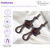 Parcelona French Rose Flower Twist N Clip Set of 2 Cellulose Acetate Shell Hair Clip Barrette