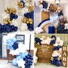 Navy Blue Balloons Latex Balloon 5 10 12 18inch Different Sizes 103pcs Matte Night Blue Dark Blue Balloon Kit for Kids Birthday Party Decoration Under Sea Baby Shower Wedding Jungle Safari