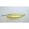 Gold or silver metal leaf alligator hair clip for fine thin hair (Primary color: Gold)