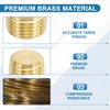 PATIKIL 1/8" NPT Male Pipe Plug Fitting, 5Pcs Brass Hex Counter Sunk Plug Brass Male Connector Socket for Closing the End of Pipe Industrial Machinery Fittings