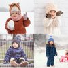 Baby Knit Mittens Toddler Boys Girls Gloves Winter Infant Newborn No Scratch Mitten 0-3 Years (White, 0-1 Years)