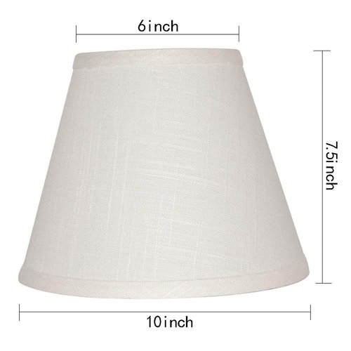 Tootoo Star Barrel White Small Lamp Shade for Table Floor Lamps Replacement, 6x10x7.5 Inch, Fabric Cloth, Spider Model (white)