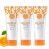 Orange Exfoliating Gel, Face Body Exfoliating Scrub Gel, Deep Cleansing Moisturizing Facial Exfoliator, Natural Orange Peeling Gel Face Scrub Cream for Women Skin Care (3PCS)