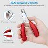 Thick Toenail Clippers, Podiatrist Toe Nail Clippers for Ingrown & Thick & Men & Seniors Toenail and Nail Surgical Grade Stainless Steel Toenail Trimmer Nipper (Red)