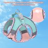 AIITLE Durable Dog Harness and Leash Set for Walking, Step in Vest Harness, Reflective Bands, Soft Breathable Pet Supplies, for Extra Small Dogs and House Cats Turquoise-Pink XXXS