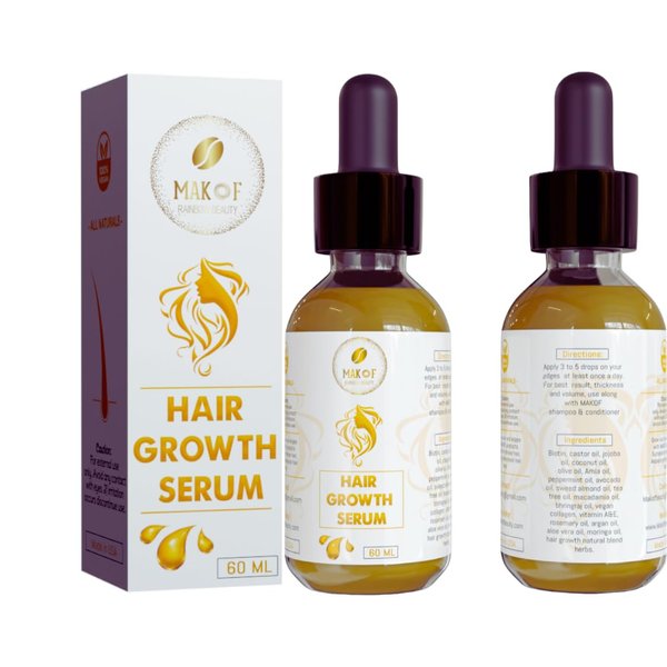 Edges Growth Serum - Regrow Hairline and Boost Density with 52 Natural Herbs and Oils. Ideal for Edges Loss from Tight Braids or Wigs