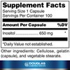 Douglas Laboratories Inositol (650 mg) | Supports Neurological Health, Behavior Stability, and Ovarian Function | 100 Capsules