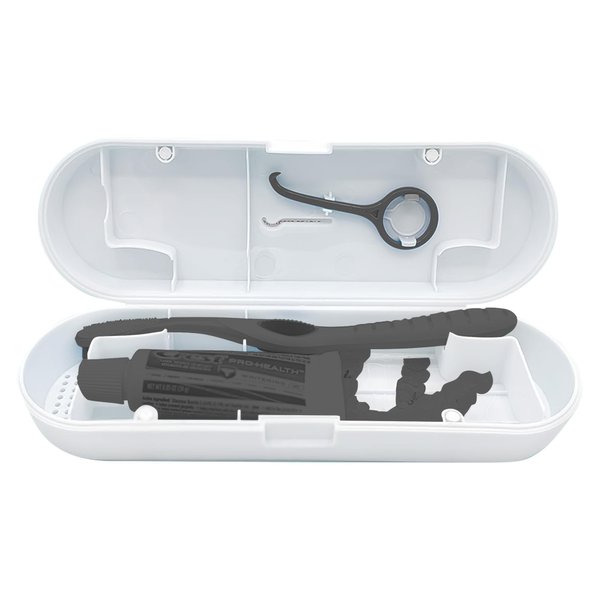 OrthoKey OrthoPod Dental Travel Case - Secure Storage for Aligners, Retainers, and Invisalign - Convenient Toothbrush and Toothpaste Holder - Clear Removable Grabber - Sterile Storage