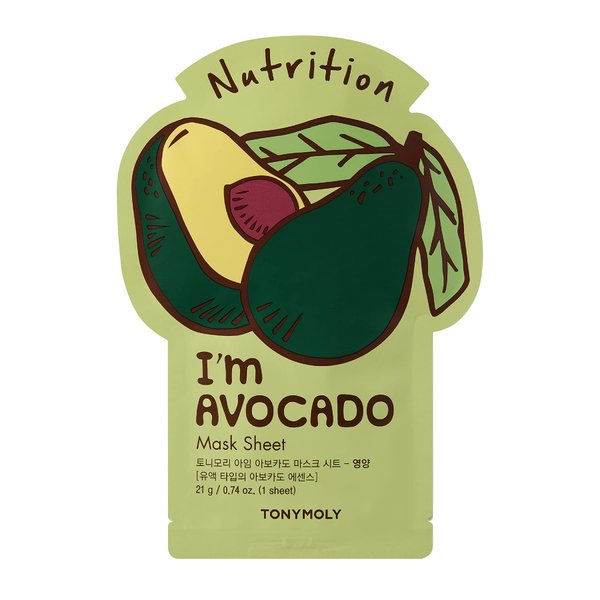 TONYMOLY I'm Real Avocado Nutrition Mask Sheet, Pack of 1