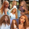 27 Deep Wave Bundles Human Hair Color 27 Bundles Human Hair 24 26 28 Inch Unprocessed Brazilian Virgin Hair 8A Grade Blonde Deep Wave Bundles Double Weft Weave Extensions Hair