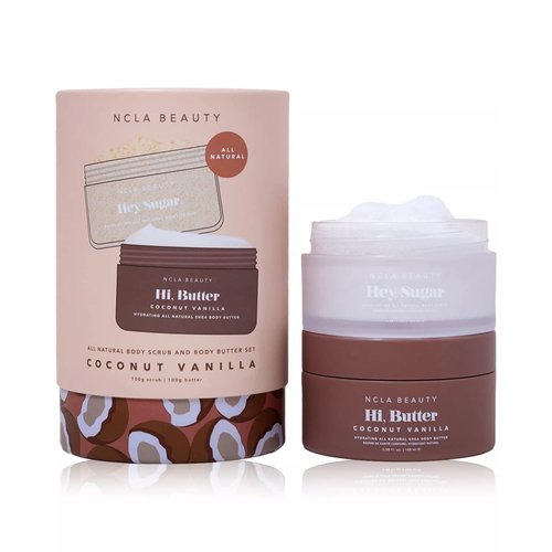NCLA - Coconut Vanilla Body Care Discovery Set (Body Scrub + Body Butter) | Vegan, Cruelty-Free, Clean Skincare (2 Pieces)