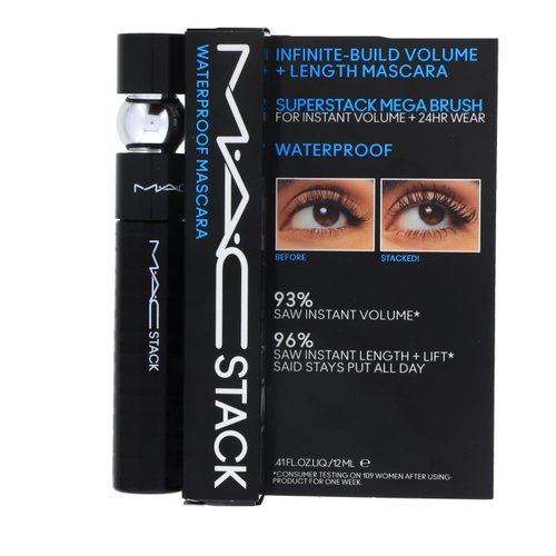 MAC Stack Superstack Mega Brush Waterproof Mascara - Black Stack by MAC for Women - 0.41 oz Mascara