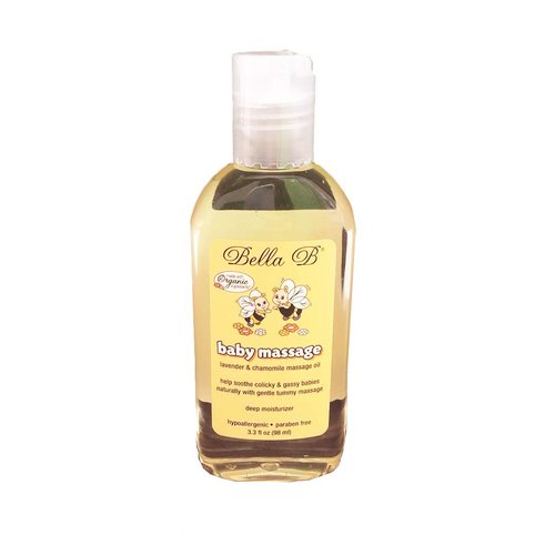 Bella B Bundle Baby Massage Oil 3.3 oz & Silk & Honey Baby Lotion 2 oz - Baby Oil Organic - Organic Baby Oil - Natural Baby Lotion - Organic Baby Lotion - Organic Baby Products - Organic Baby Bath