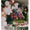 Magic Flowers House Backdrop Fairy Buttfly Woodland Background for Birthday Party Supplies Kids Movie Scene for Girls Madrigal Family Happy Birthday Background Decorations (5X3FT)