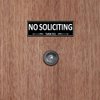 (2 Pack) Metal Self-Adhesive No Soliciting Sign for House Door, 7.5 x 2.5 Inches No Solicitation Signs for Business Home, Aluminum No solicitors Signs for Office Gate Window, No Fade Rust Free