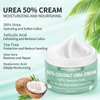 Urea Cream 50 Percent for Feet with Coconut 5.29 oz || Foot & Hand Cream Maximum Strength with 2% Salicylic Acid, Hyaluronic Acid,Tea Tree and Aloe Vera for Deep Moisturizing and Callus Removing