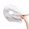 MANMAOHE Dinosaur Mask Halloween Mask Soft Latex Dino Mask Moving Jaw Movable Dinosaur Head Mask Tyrannosaurus Rex Mask Halloween Party Cosplay Costume Mask(White)