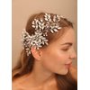 BERYUAN Rhinestone Crystal Flower Bridal Hair Comb Bridal Headpieces for Wedding Bridal Headpiece Wedding Headpiece for Bride for Women Girls