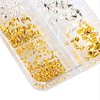 6 Grid/Box Mini Metal Rivet Punk Nail Charms - Gold and Silver Cone Nail Art Studs for Acrylic Nails, Nail Jewels, and DIY Crafts, Alloy Spike Studs Nail Supplies for Women Girls