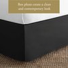 LUX Microfiber Tailored Bed Skirt with Classic 14 Inch Drop Length Pleated Styling, California KING, Black