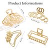 Claw Hair Jaw Clips Barrettes 4PCS Metal Claw Clip Butterfly Flower Hair Claw Clip Gold Hairpin Fashion Nonslip Hair Clamps Claw Clip Grips for Women Girls Jaw Clips Clamp Barrettes Hair Accessories