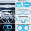 LAIKOU 21PCS Full Set Interior Decoration Trim Kit fit for Jeep Wrangler JL JLU 2018-2023 & Gladiator JT | Air Conditioning Vent Door Handle Speaker Light Headlight Switch Cover (Baby Blue)
