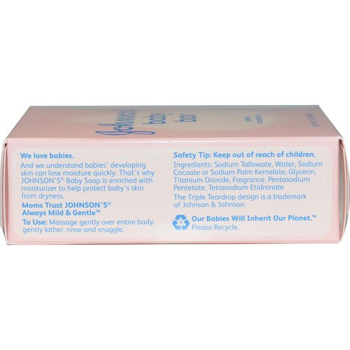 Johnson's Baby Soap Bar for Face & Body - 3 oz, 3 Pack (003262)