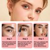 3D Eyebrow Pencil, 4 Tip Microblading Eyebrow Pencil, 24 Hours Smudge Proof Brow Pen, Brow Pen Makeup Natural Fine Stroke, Waterproof Eyebrow Pencil for Women (Black)