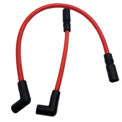 10.4mm 10mm Spark Plug Wire Compatible with Harley Davidson Big Twin 99-19 FXD Dyna Softail (Red)