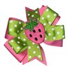 Strawberry Pinwheel Hair Bow 4" Pink