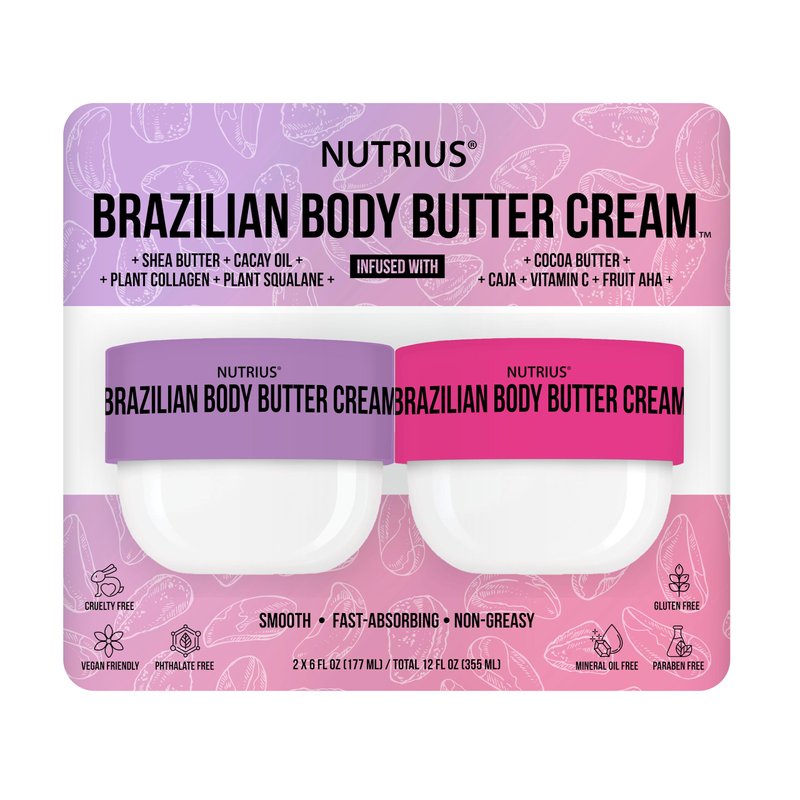 Nutrius Brazilian Body Butter Cream Berry & Botanical Bliss Twin Pack ...
