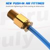 Foruly for 13 15 18 Eaton Fuller Transmissions Air Line Kit, 4 New 12" 5/32 Air Lines with 4 Air Line Shift Knobs & New Push-in Fittings for Changing from Shift Knob to Transmission Air Shift Valve
